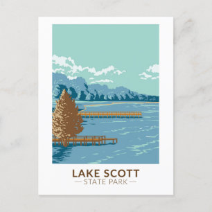 Carte Postale Lake Scott State Park Kansas Vintage