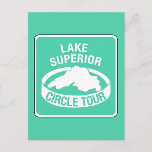 Carte Postale Lake Superior Circle Tour, Traffic Sign, USA (Devant)