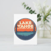 Carte Postale Lake Tahoe Design Vintage voyage (Debout devant)