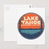 Carte Postale Lake Tahoe Design Vintage voyage (Devant / Derrière)