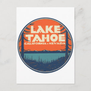 Carte Postale Lake Tahoe Design Vintage voyage