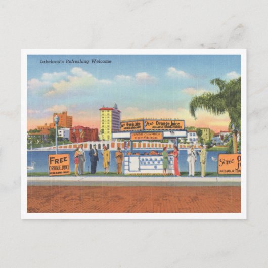 Carte Postale Lakeland Florida Vintage Welcome Station (Devant)