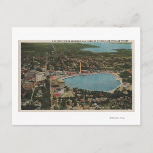 Carte Postale Lakeland, Floride - Vue aérienne de la ville