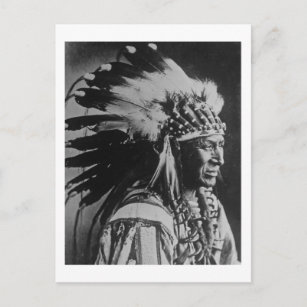 Carte Postale Lakota Sioux Vintage Chef Blanc Swan