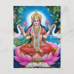 Carte Postale Lakshmi Goddess of Love, Prosperity, and Wealth