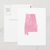 Carte Postale L'Alabama - grunge vintage rose (Devant / Derrière)