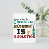 Carte Postale L'alcool est une solution (Debout devant)