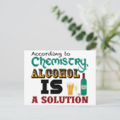 Carte Postale L'alcool est une solution (Debout devant)