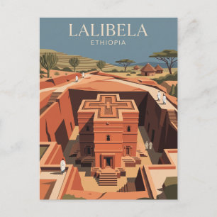 Carte Postale Lalibela Éthiopie