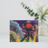 Carte Postale L'Alien de science-fiction attaque à trépied ! (Debout devant)