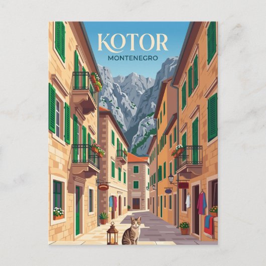 Carte Postale L'Allée de St. John's Montenegro (Devant)