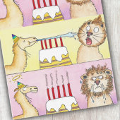Carte postale LAMA AND LION par Nicole Janes