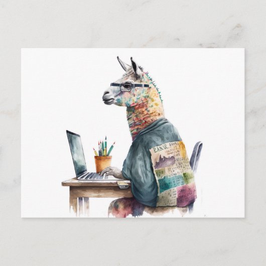 Carte Postale Lama créatif (Devant)