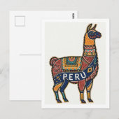 Carte Postale Lama du Pérou (Devant / Derrière)