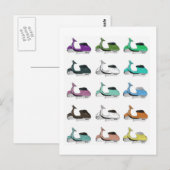 Carte Postale Lambretta Pop Art (Devant / Derrière)