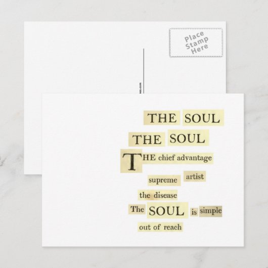 Carte Postale l'âme (Devant / Derrière)