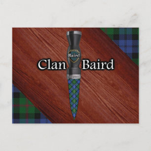 Carte Postale Lame de Sgian Dubh Clan Baird Tartan
