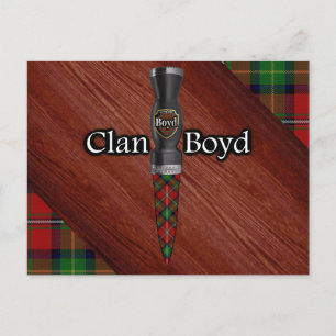 Carte Postale Lame de Sgian Dubh tartan Clan Boyd