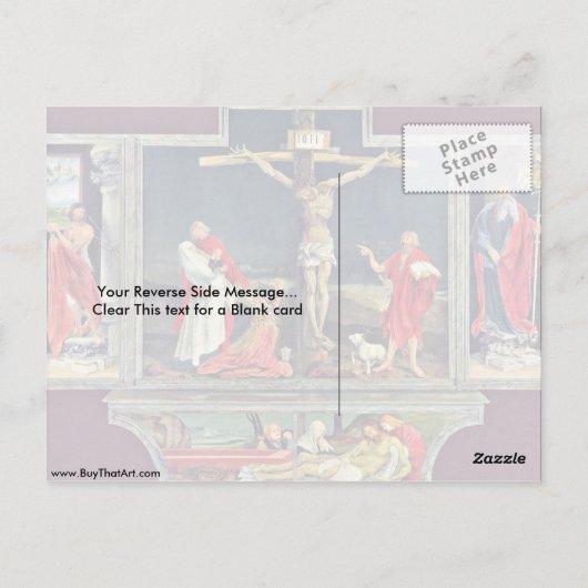 Carte Postale Lamentation De Mathis Grunewald Gothart (Dos)