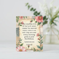 Lamentations 3:22–23 Conception Florale Vintage 