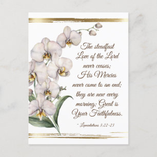 Carte Postale Lamentations 3:22-23 Steadfast Amour du Seigneur