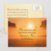 Carte Postale Lamentations 3:22 Ses miséricordes sont nouvelles, (Devant / Derrière)