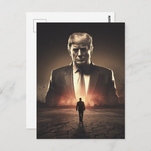 Carte Postale L'Américain Détroyer dans un désert au soleil (Devant / Derrière)