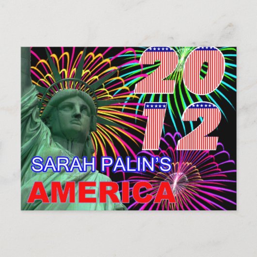 Carte Postale L'Amérique de Sarah Palin (Devant)