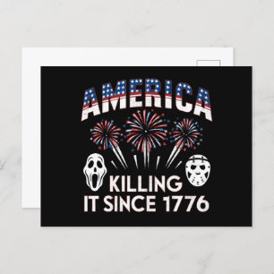 Carte Postale L'Amérique l'a tué depuis 1776 Patriotic Horror US