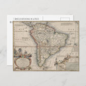 Carte Postale L'Amerique Meridionale (1689) (Devant / Derrière)