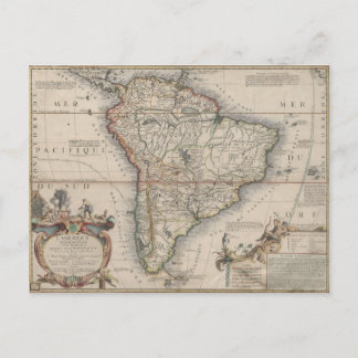 Carte Postale L'Amerique Meridionale (1689)