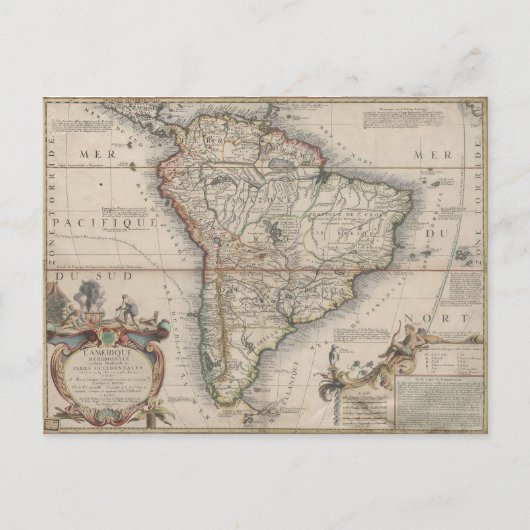Carte Postale L'Amerique Meridionale (1689) (Devant)