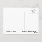 Carte Postale L'ami de Bigfoot (Dos)