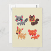 Carte Postale L'ami heureux de la forêt (Devant / Derrière)