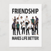 Carte Postale L'amitié rend la vie meilleure L'amitié (Devant)