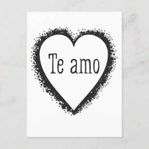 Carte Postale L'amo, je t'aime en espagnol