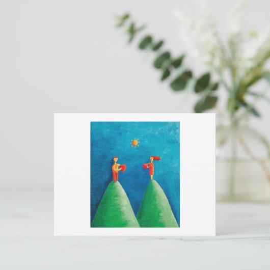 Carte Postale L'amour à distance (Debout devant)