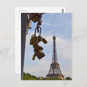 Carte Postale L'amour à Paris (Devant / Derrière)