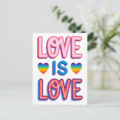 Carte Postale L'Amour Coloré Est Une Fierté D'Amour (Debout devant)