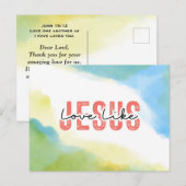 Carte Postale L'amour comme Jésus Citation chrétienne Bible Vers (Devant / Derrière)