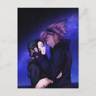 Carte Postale L'amour dans l'espace