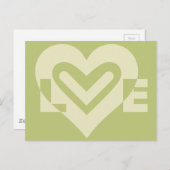 Carte Postale L'amour dans Sage Green (Devant / Derrière)