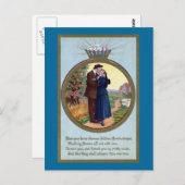 Carte Postale L'amour dans une bague Vintage romance (Devant / Derrière)