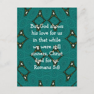Carte Postale L'amour de Dieu Citation biblique Romains 5:8
