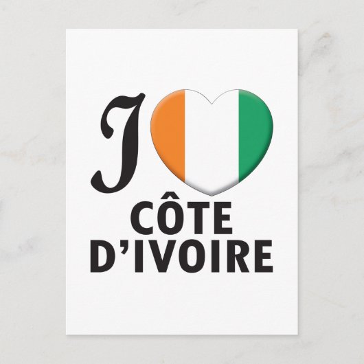 Carte Postale L'amour de la Côte d'Ivoire (Devant)