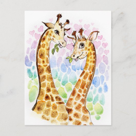 Carte Postale L'amour de la girafe (Devant)