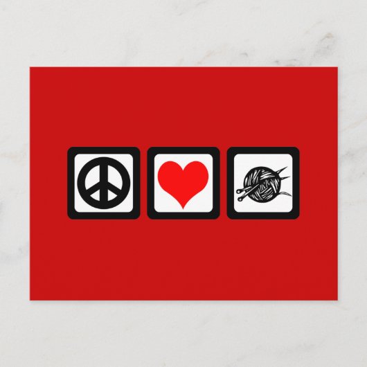 Carte Postale L'amour de la paix (Devant)