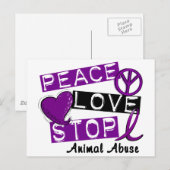 CARTE POSTALE L'AMOUR DE LA PAIX ARRÊTE LA MAUVAISE EXPLOITATION (Devant / Derrière)