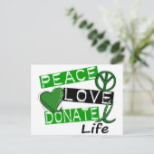 CARTE POSTALE L'AMOUR DE LA PAIX DONNE LA VIE (Debout devant)