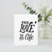 Carte Postale L'Amour de ma vie – Conception de typographie roma (Debout devant)